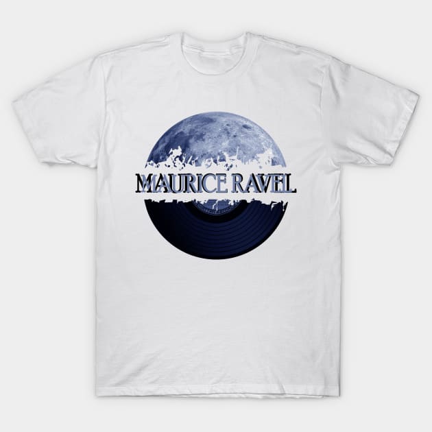 Maurice Ravel blue moon vinyl T-Shirt by hany moon